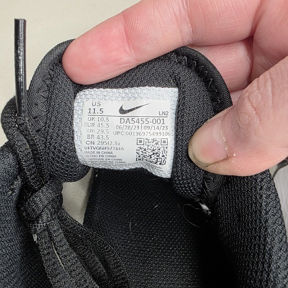 Nike Vapor Edge Speed 360 2 Football Cleats DA5455-001 Black White Sz 11.5 - Picture 7 of 8